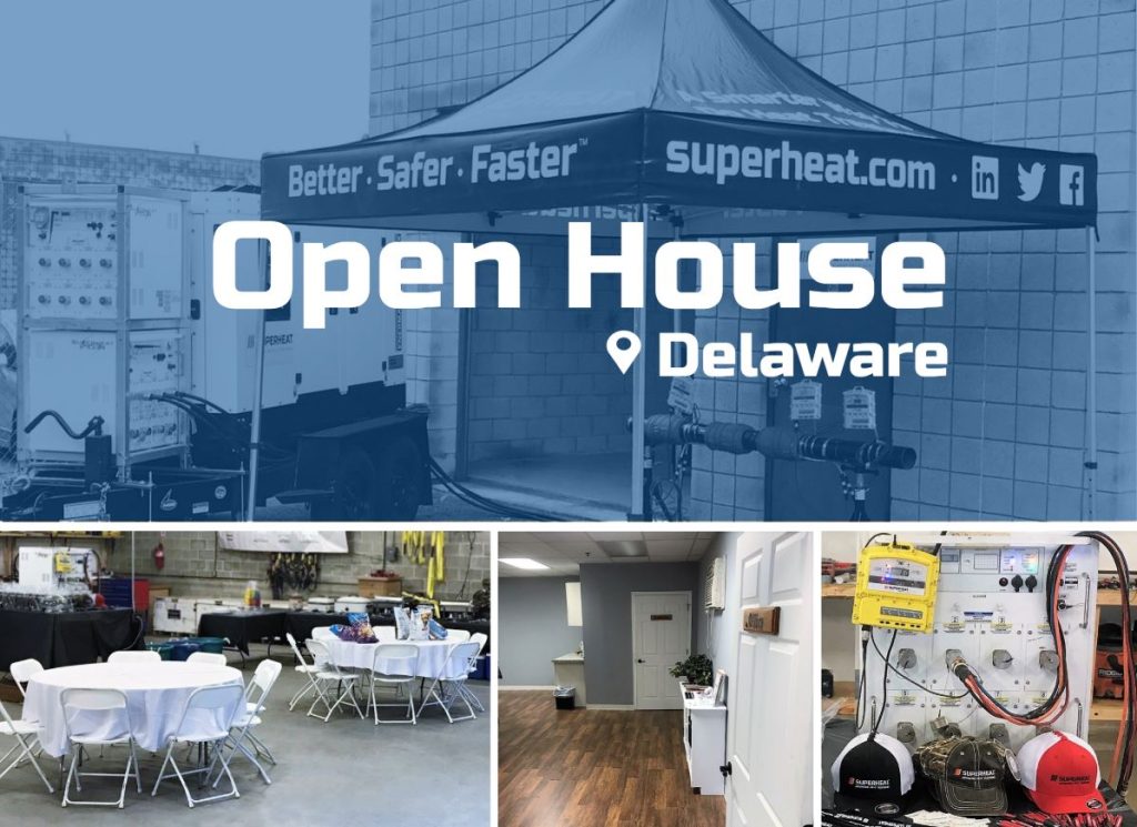 Photo collage of Superheat open house in Delaware
