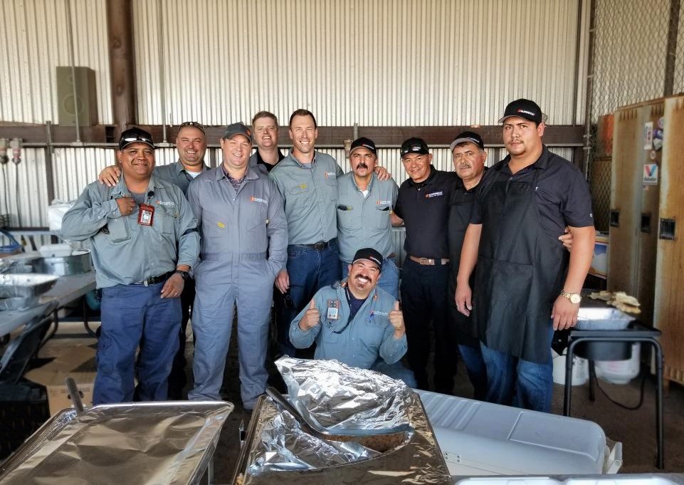 Superheat employees at a Company BBQ